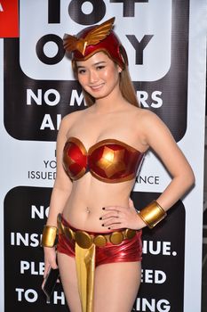 PASIG, PH - FEB. 1: Darna super heroine at Love, Cars, Babes 6 car show on February 1, 2020 in Metrotent Convention Center, Pasig, Philippines.