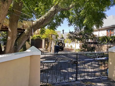 Typical cottage with garden and fences in the idyllic Claremont in Cape Town.