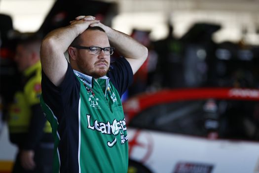 Justin Haley (11) practices for the LS Tractor 200 at Phoenix Raceway in Avondale, Arizona.