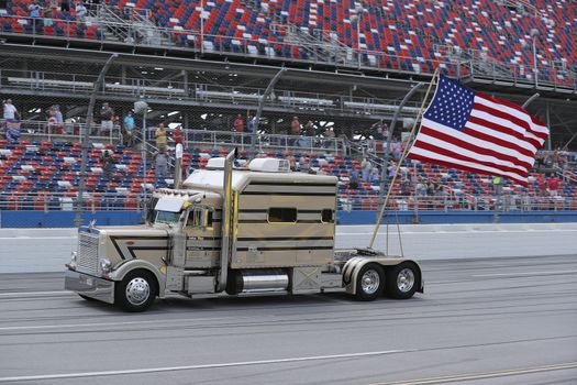 The NASCAR Cup Series teams take to the track for the GEICO 500 at Talladega Superspeedway in Lincoln, Alabama.