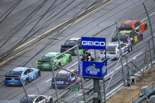 Ty Dillon (13) races for position for the GEICO 500 at Talladega Superspeedway in Lincoln, Alabama.