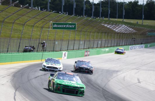 Matt Kenseth (42) races for the Quaker State 400 Presented by Walmart at Kentucky Speedway in Sparta, Kentucky.
