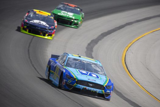 Chris Buescher (17) races for the Quaker State 400 Presented by Walmart at Kentucky Speedway in Sparta, Kentucky.