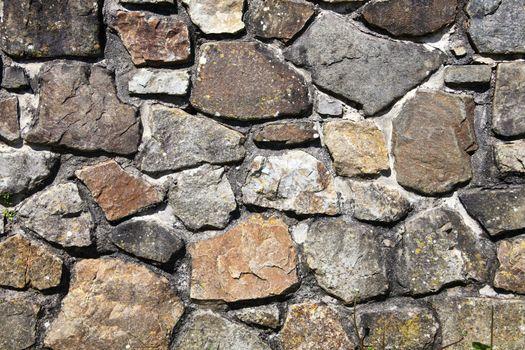 Old weathered rustic stone brick wall texture background