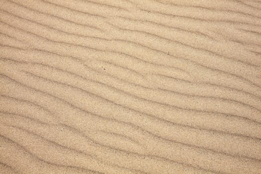 Background texture of beach sand ripples found on a coastline coast