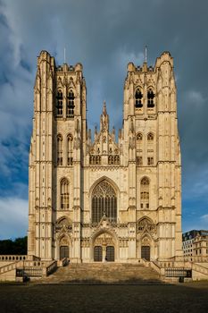 Cathedral of St. Michael and St. Gudula - medieval Roman Catholic church in central Brussels, Belgium