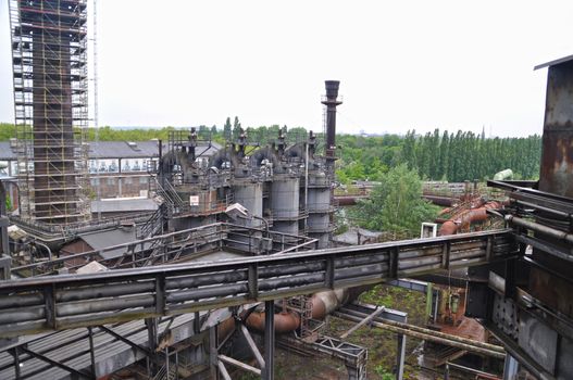 Former industry in Duisburg, Germany: Blast furnaces.