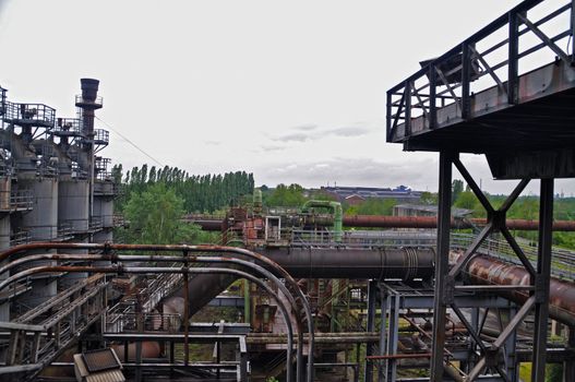 Former industry in Duisburg, Germany: Blast furnaces.