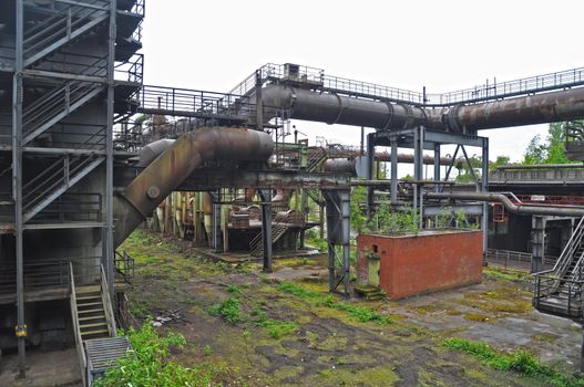 Former industry in Duisburg, Germany: Blast furnaces.