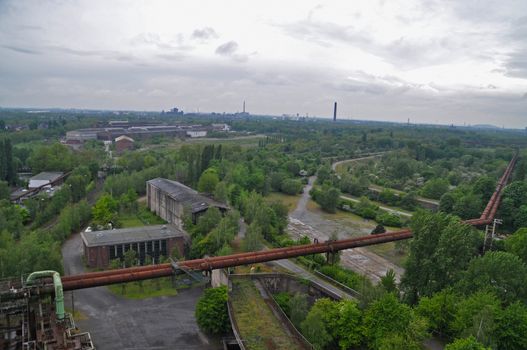 View on former industry in Duisburg, Germany.