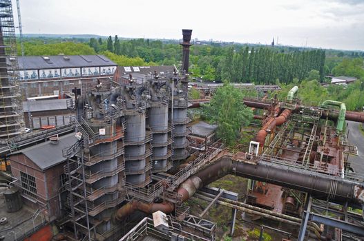 Former industry in Duisburg, Germany: Blast furnaces.