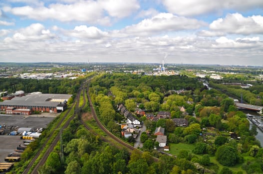 View on the city of Oberhausen, Germany.