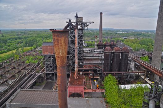 Former industry in Duisburg, Germany: Blast furnaces.