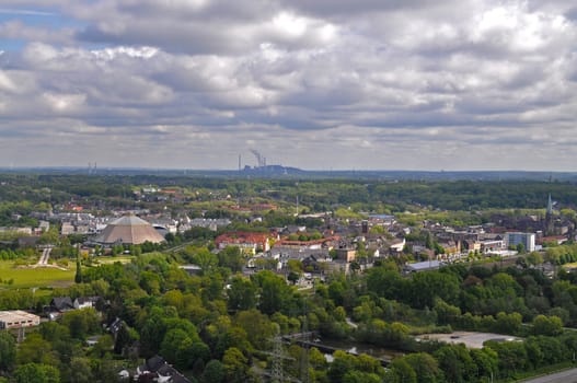 View on the city of Oberhausen, Germany.