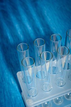 Medical science laboratory glassware, scientific equipment for researching in medicine and chemistry