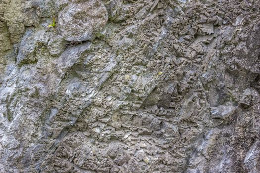 Rugged rock texture at miura kanagawa in japan.