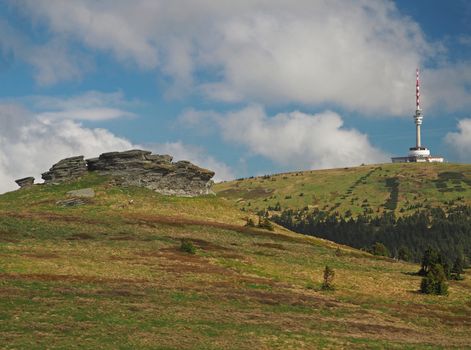 peters stones - Petrovy kameny - TV transmitter in Praded mountain in Jeseniky in Czech Republic