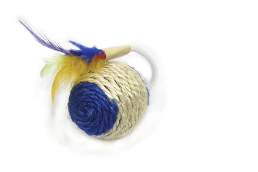 for kittens toy with feathers in the form of a ball