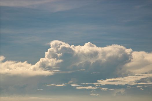 Beautiful sky with clouds background. The softness of the clouds and the brightness of the sky. Light blue background. Relaxing feeling and inspirational. copy space.