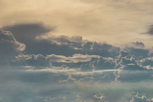 Beautiful sky with clouds background. The softness of the clouds and the brightness of the sky. Light blue background. Relaxing feeling and inspirational. copy space.