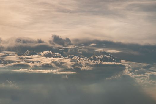 Beautiful sky with clouds background. The softness of the clouds and the brightness of the sky. Light blue background. Relaxing feeling and inspirational. copy space.