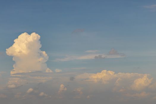 Beautiful sky with clouds background. The softness of the clouds and the brightness of the sky. Light blue background. Relaxing feeling and inspirational. copy space.