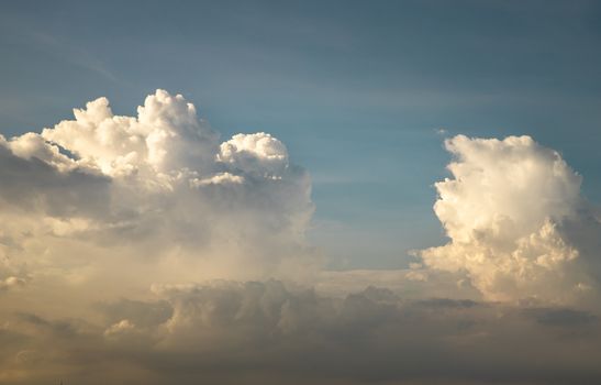 Beautiful sky with clouds background. The softness of the clouds and the brightness of the sky. Light blue background. Relaxing feeling and inspirational. copy space.