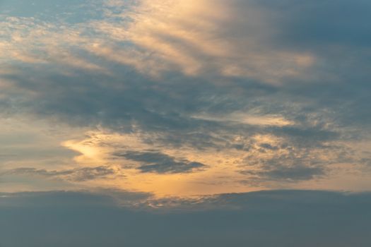 Beautiful sky with clouds background. The softness of the clouds and the brightness of the sky. Light blue background. Relaxing feeling and inspirational. copy space.