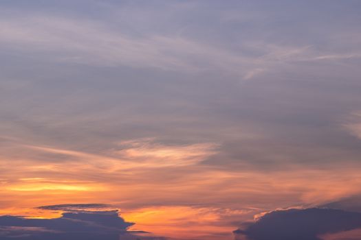 Beautiful sky with clouds background. The softness of the clouds and the brightness of the sky. Light blue background. Relaxing feeling and inspirational. copy space.