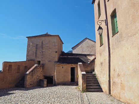 old castle of Corte forecourt, Corse, France