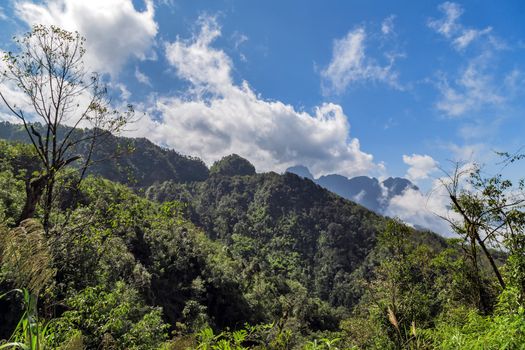 Panorama mountain High Angle View Amazing landscape.