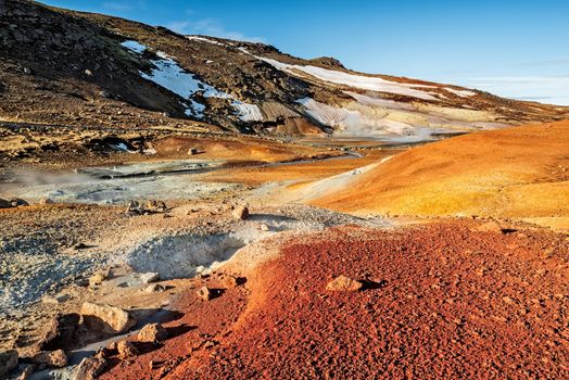 Krysuvik sulphuric area in Reykjanes peninsula, Iceland