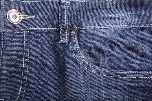 Close up of blue jeans denim texture