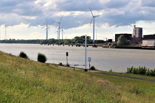 River Weser between Bremen and Bremerhafen