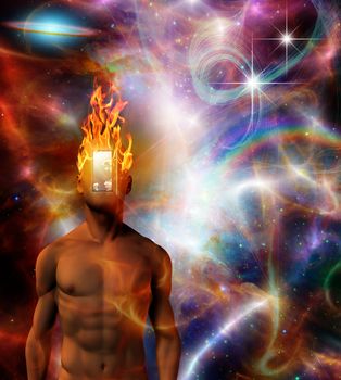 Burning mind in cosmic space