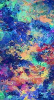 Colorful Abstract Painting. 3D rendering