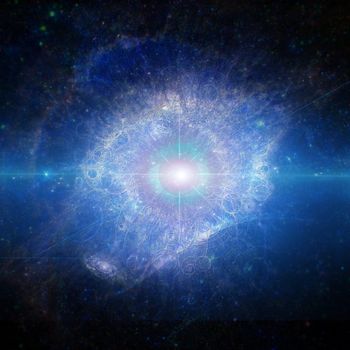 Supernova, galaxy in eye shape