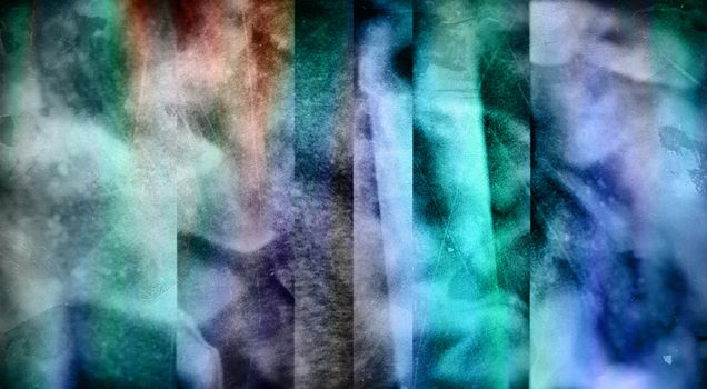 Muted azure abstract. 3D rendering