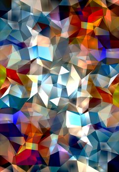 Polygonal Vibrant Color Background