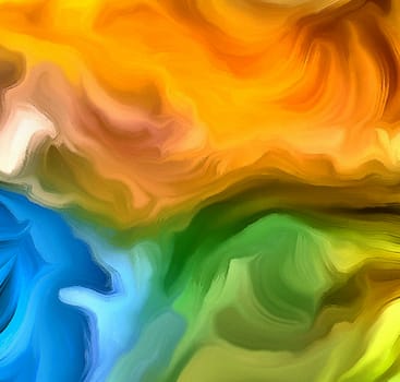 Swirling Pastel Colors Abstract. 3D rendering.