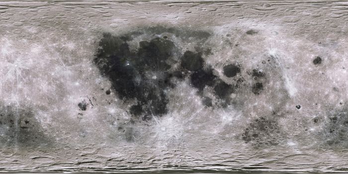 Digital shot. Moon surface. Expanded view.