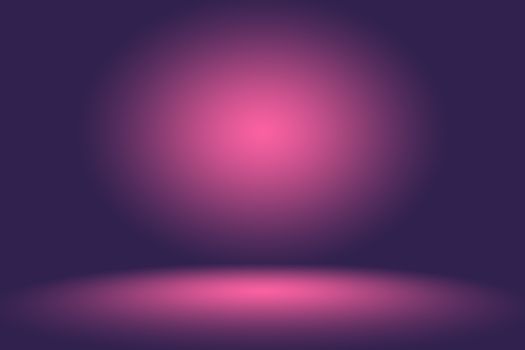 Studio Background Concept - Dark Gradient purple studio room background for product