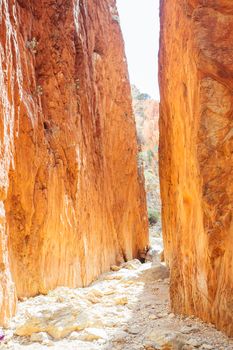 The iconic Standley Chasm and its fascinating rock formations in MacDonnell Ranges National Park, near Alice Springs in the Northern Territory, Australia