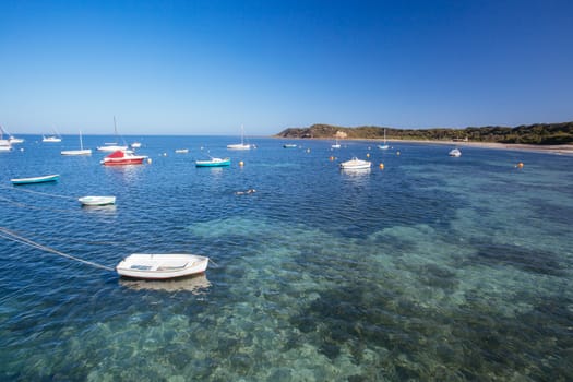 Flinders back beach and pier on a hot summer's afternoon in the Mornington Peninsula, Victoria, Australia