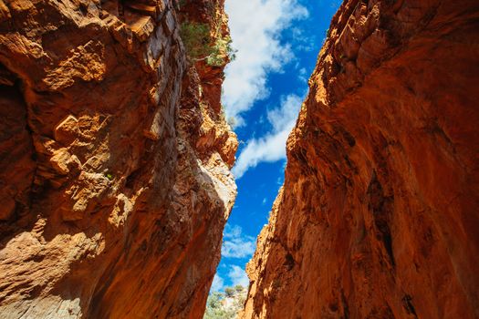 The iconic Standley Chasm and its fascinating rock formations in MacDonnell Ranges National Park, near Alice Springs in the Northern Territory, Australia