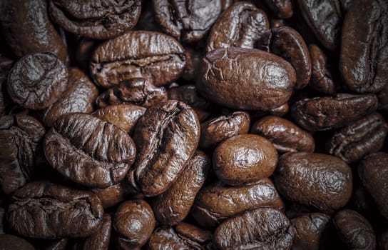 Macro coffee beans texture background