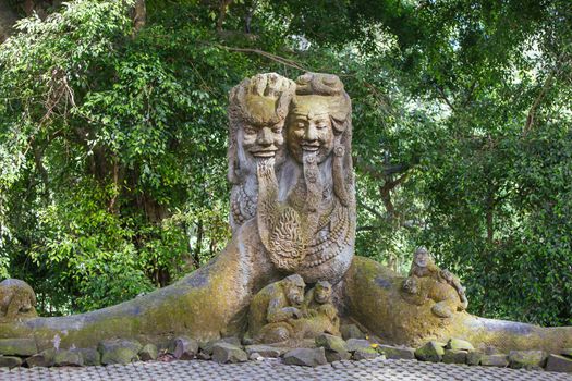 The grounds of Monkey Forest Sanctuary in Ubud, Bali,Indonesia