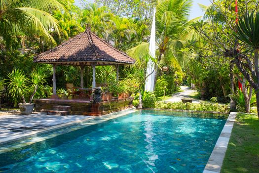 Luxury beachside villa with pool in Sanur, Bali, Indonesia