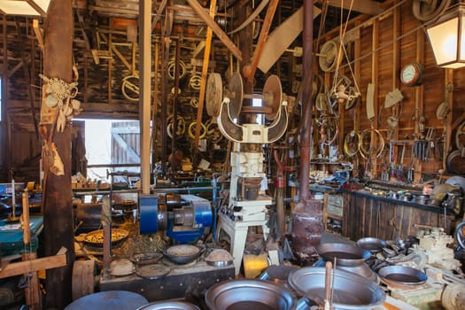 SOVEREIGN HILL, AUSTRALIA - OCTOBER 5: Sovereign Hill is an open air museum recreating the atmosphere of a gold rush town in Ballarat, Australia on October 5, 2014