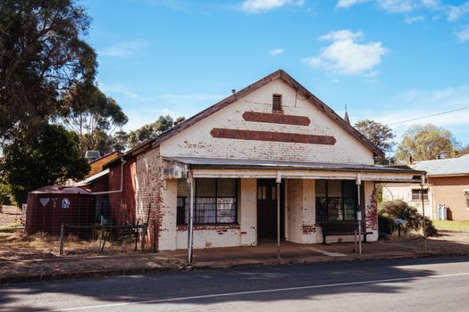 Wickliffe, Australia - April 22 2019: The rural township of Wickliffe near the Grampians in Victoria, Australia